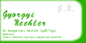 gyorgyi mechler business card